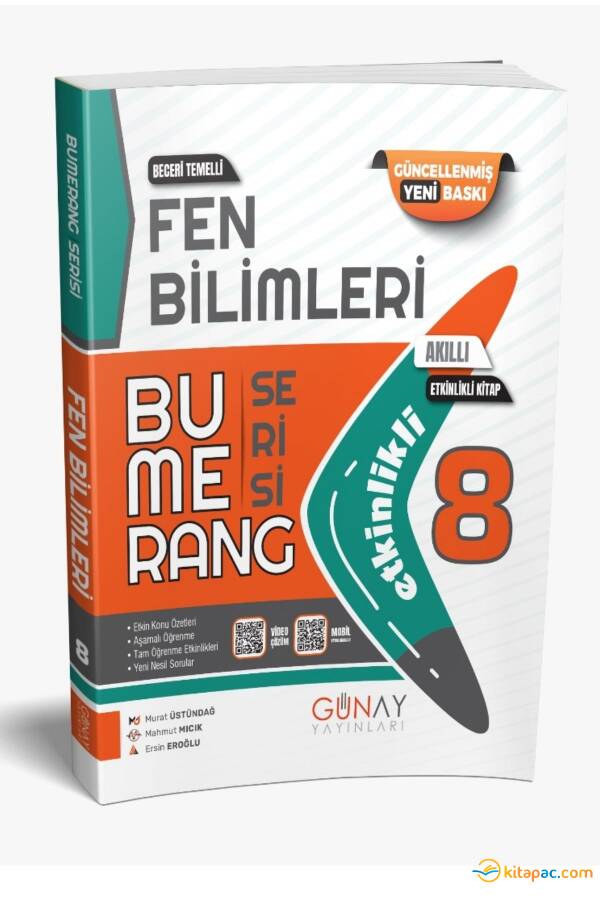 GÜNAY 8.Sınıf FEN BİLİMLERİ BUMERANG ETKİNLİKLİ KİTAP - 1