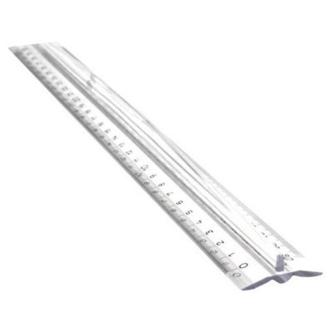 HATAS 30cm.TRİBLİ DESİMETRE ŞEFFAF - HATAS
