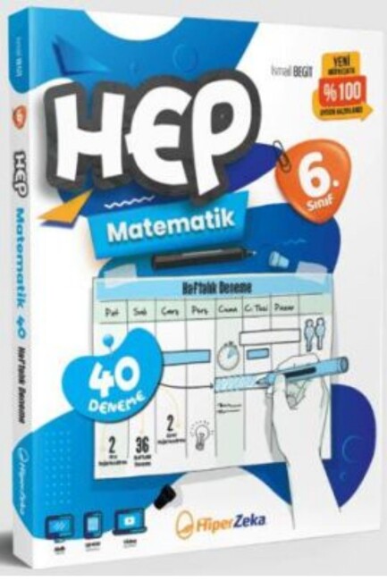 HİPERZEKA 6.Sınıf HEP MATEMATİK 40 DENEME - HİPER ZEKA YAYINLARI