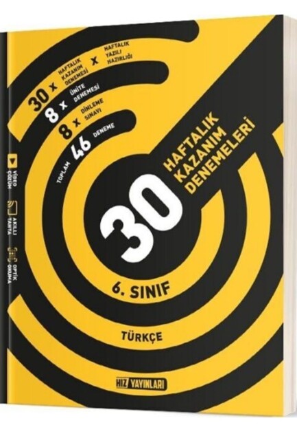 HIZ 6.Sınıf TÜRKÇE 30 HAFTALIK DENEME - HIZ YAYINLARI