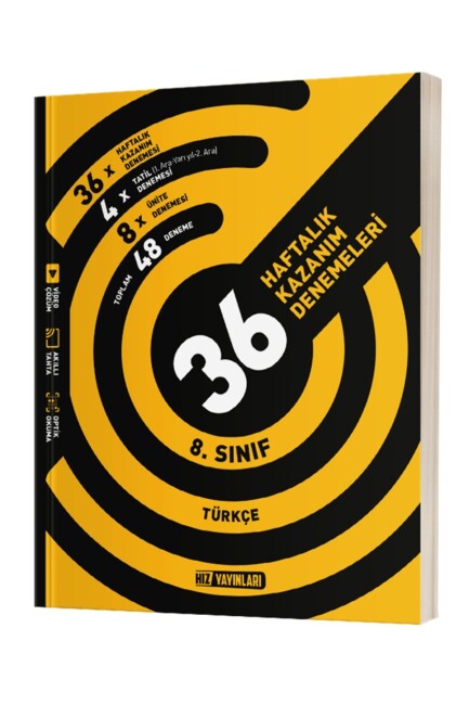 HIZ 8.Sınıf TÜRKÇE 36 HAFTALIK DENEME - HIZ YAYINLARI