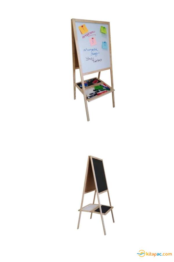 İNTER 40x50 ÇİFT TARAFLI AHŞAP ÇERÇEVE YAZI TAHTASI - 1