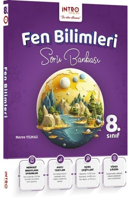 İNTRO 8.Sınıf FEN BİLİMLERİ SORU BANKASI - İNTRO YAYINLARI
