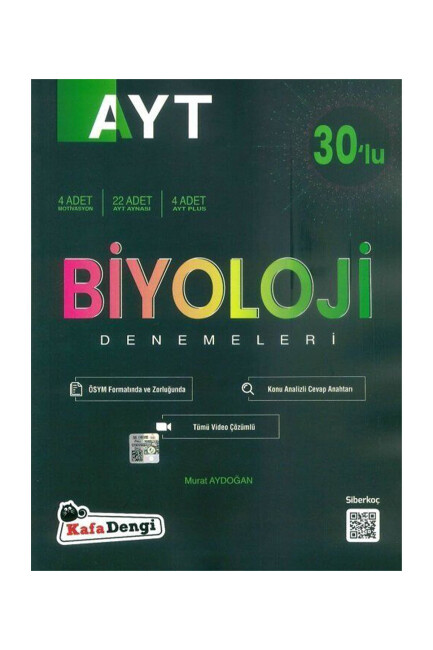 KAFADENGİ AYT 30 lu BİYOLOJİ DENEMELERİ - KAFADENGİ YAYINLARI