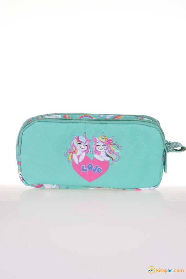 KAUKKO KIDS&LOVE DESING MINT UNICORN KALEM ÇANTASI KALEMLİK - 2