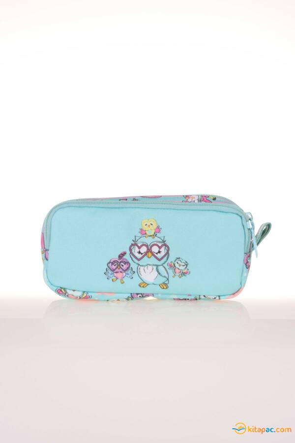 KAUKKO KIDS&LOVE OWL KALEM ÇANTASI KALEMLİK Rugan-Hologram - 1