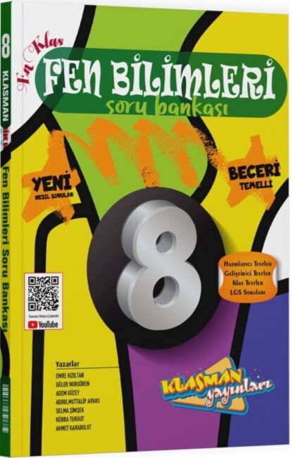 KLASMAN 8.Sınıf FEN BİLİMLERİSORU BANKASI - KLASMAN YAYINLARI