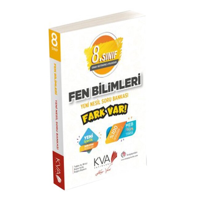 KORAY VAROL 8.Sınıf FEN BİLİMLERİ FARK VAR Yeni Nesil Soru Bankası - KORAY VAROL YAYINLARI