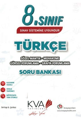 KORAY VAROL 8.Sınıf TÜRKÇE SÖZEL MANTIK Soru Bankası - KORAY VAROL YAYINLARI