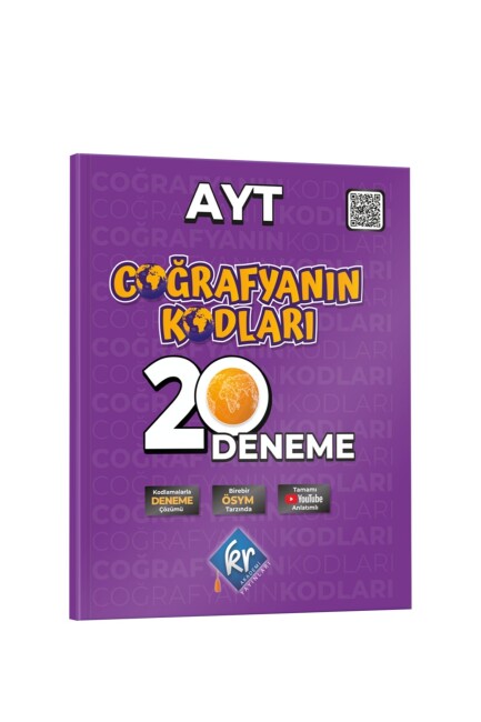 KR AKADEMİ AYT COĞRAFYANIN KODLARI ÇÖZÜMLÜ 20 DENEME - KR AKADEMİ YAYINLARI
