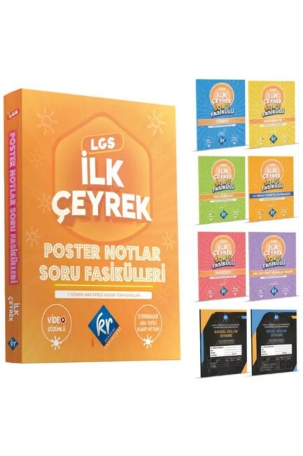 KR AKADEMİ LGS İLK ÇEYREK POSTER NOTLAR SORU FASİKÜLLERİ - KR AKADEMİ YAYINLARI