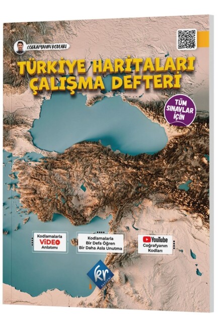KR AKADEMİ TYT AYT COĞRAFYANIN KODLARI TÜRKİYE HARİTALARI Çalışma Defteri - KR AKADEMİ YAYINLARI