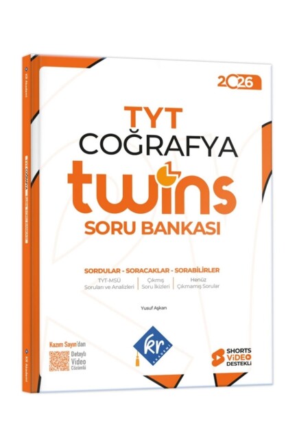 KR AKADEMİ TYT TWİNS COĞRAFYA SORU BANKASI - KR AKADEMİ YAYINLARI