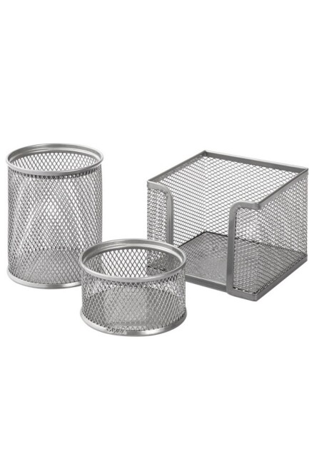 KRAF 3 LÜ MASA ÜSTÜ KALEMLİK SETİ PERFORE - SİYAH 470G - KRAF