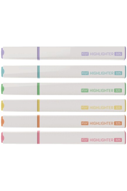 KRAF 6 Renk FOSFORLU KALEM YASSI GÖVDE 325 - KRAF