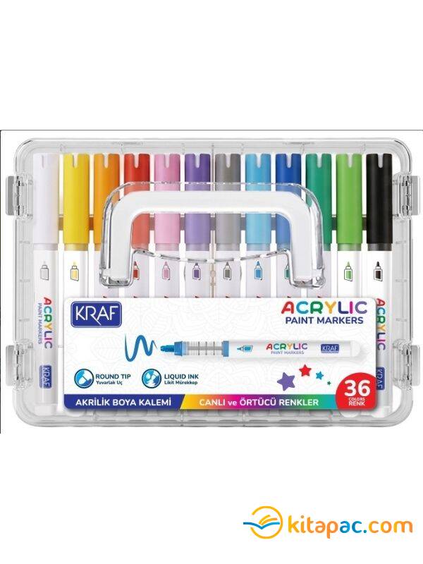 KRAF AKRİLİK MARKER 666 36 RENK - 1