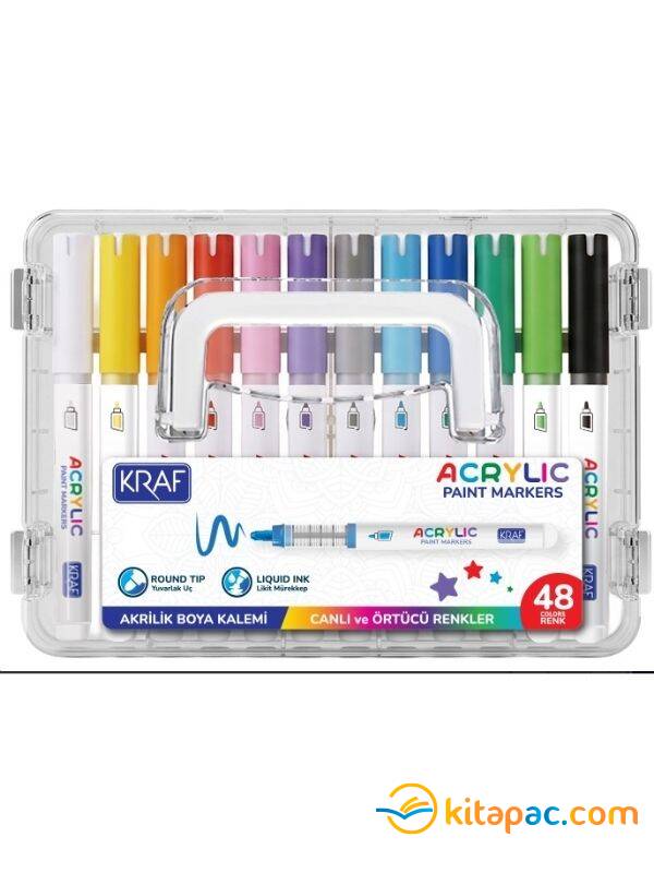 KRAF AKRİLİK MARKER 666 48 RENK - 1