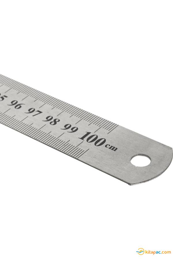 KRAF ÇELİK CETVEL 100cm.INCH ÖLÇÜLÜ 500G - 1