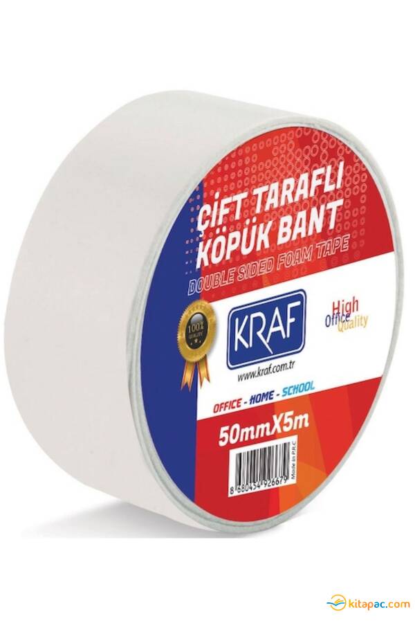 KRAF ÇİFT TARAFLI KÖPÜK BANT 50MMX5M 5050G - 1
