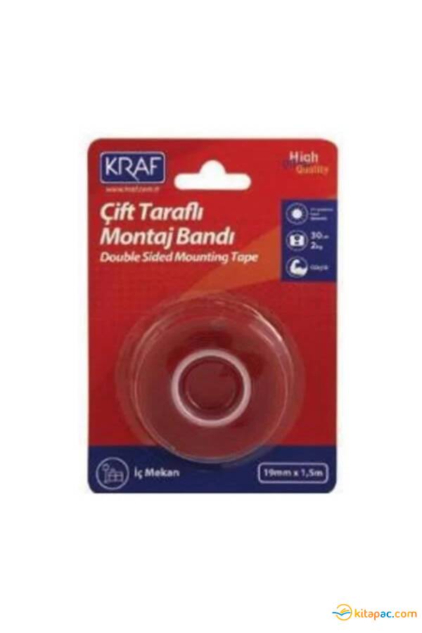 KRAF ÇİFT TARAFLI MONTAJ BANDI 19mm.x1,5mm. 2530G - 1