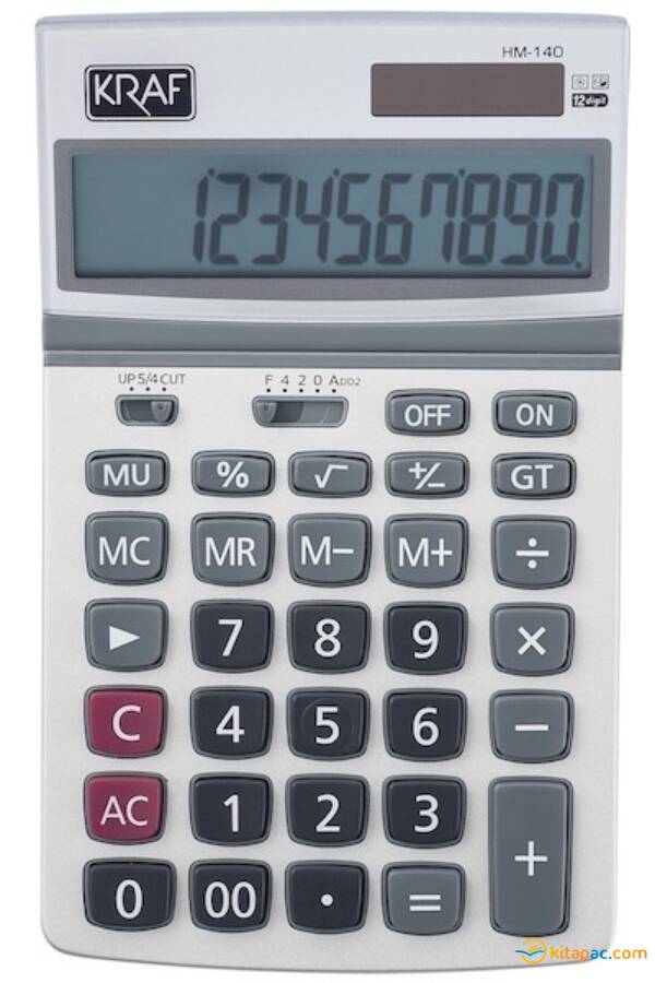 KRAF HESAP MAKİNESİ MASAÜSTÜ 12 HANE HM-140 - 1