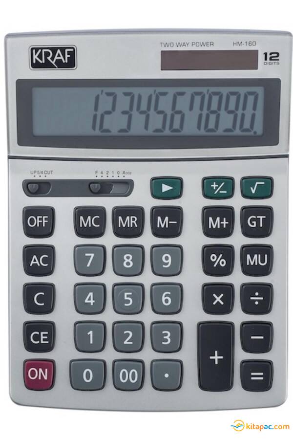 KRAF HESAP MAKİNESİ MASAÜSTÜ 12 HANE HM-160 - 1