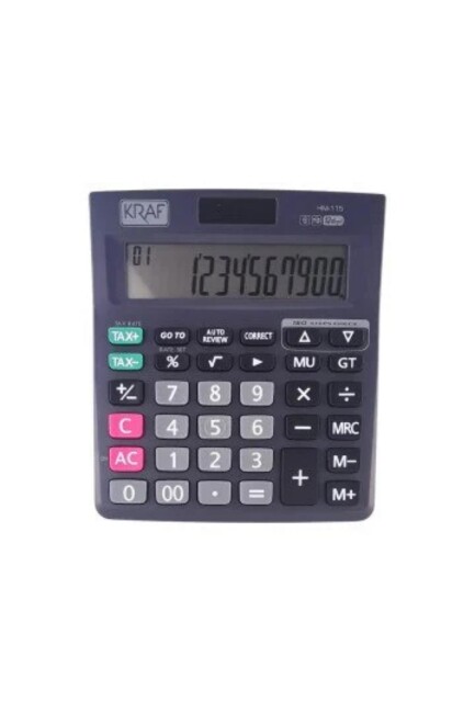 KRAF HESAP MAKİNESİ MASAÜSTÜ 12 HANE TAX HM-115 - KRAF