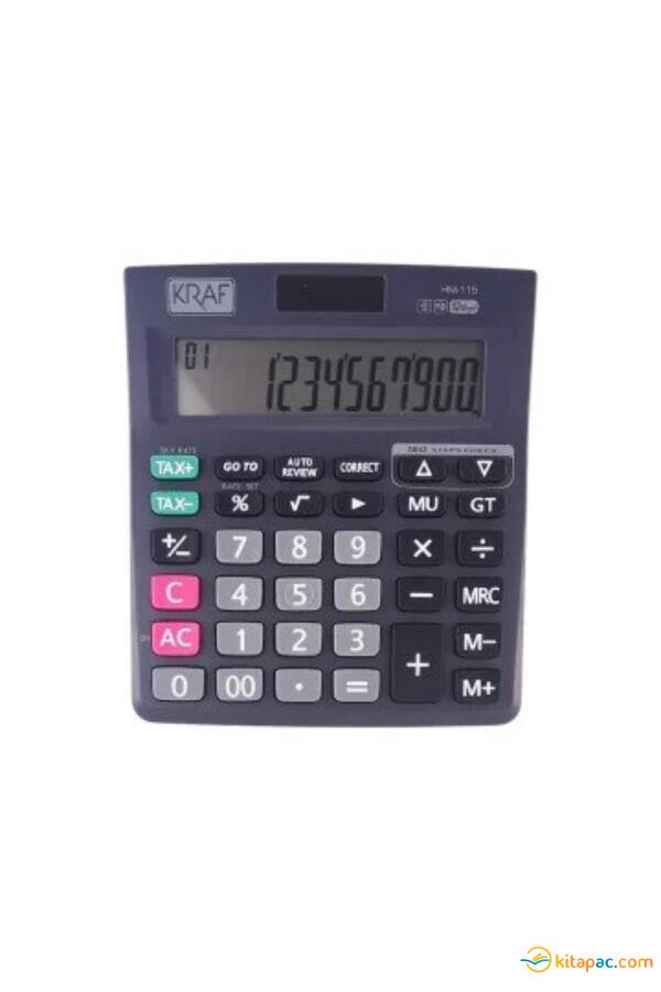 KRAF HESAP MAKİNESİ MASAÜSTÜ 12 HANE TAX HM-115 - 1