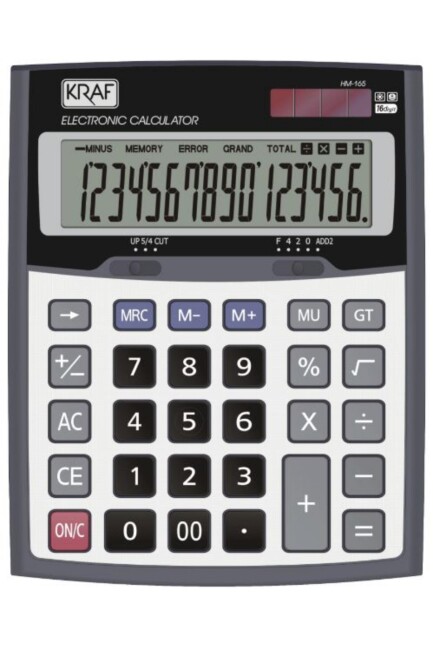 KRAF HESAP MAKİNESİ MASAÜSTÜ 16 HANE HM-165 - KRAF