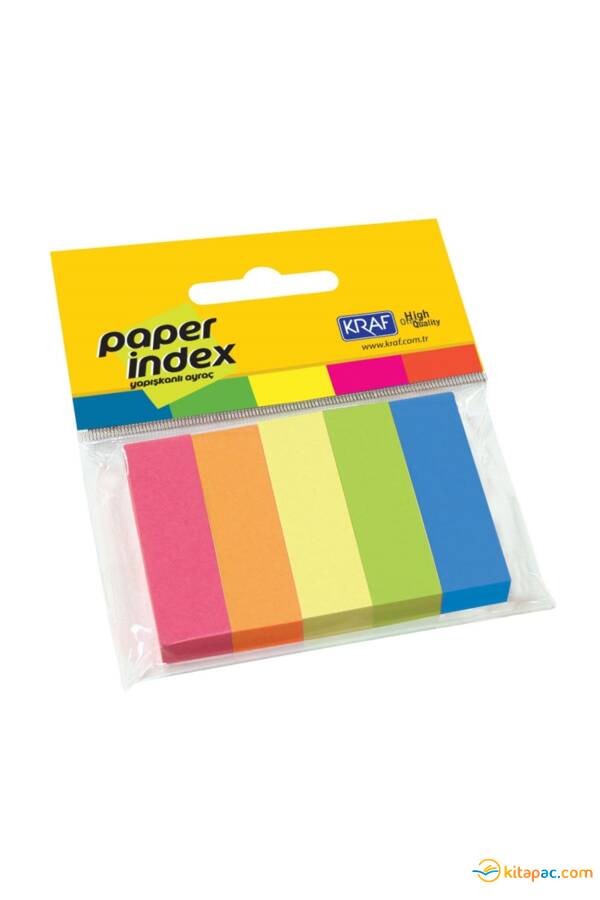 KRAF İNDEX KAĞIT 15X50MM 5 RENK 100YP 1550 - 1