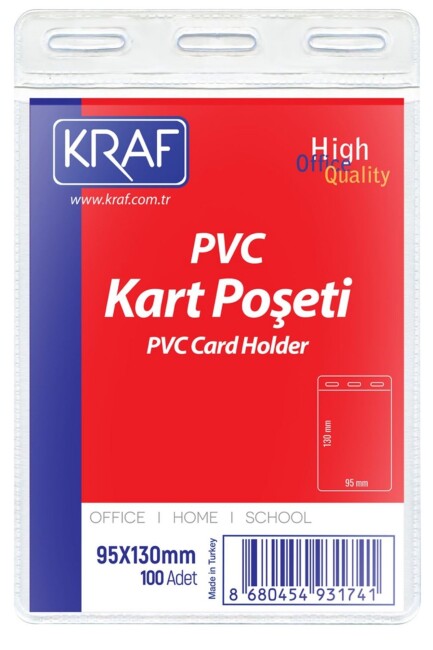 KRAF KART POŞETİ PVC 95x130mm. - KRAF