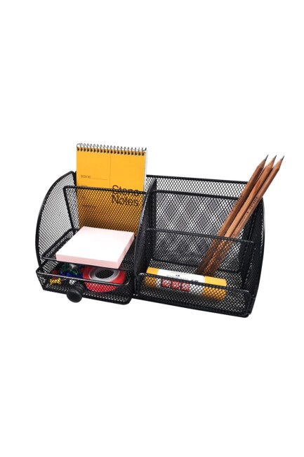 KRAF PERFORE MASA SETİ KOMBİNE ÇEKMECELİ 4 lü 412G Siyah - KRAF