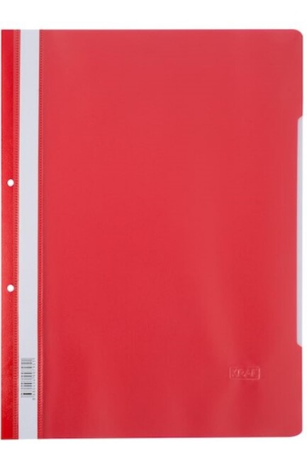 KRAF PLASTİK TELLİ DOSYA 1000 Kırmızı - ÜNİVERSAL