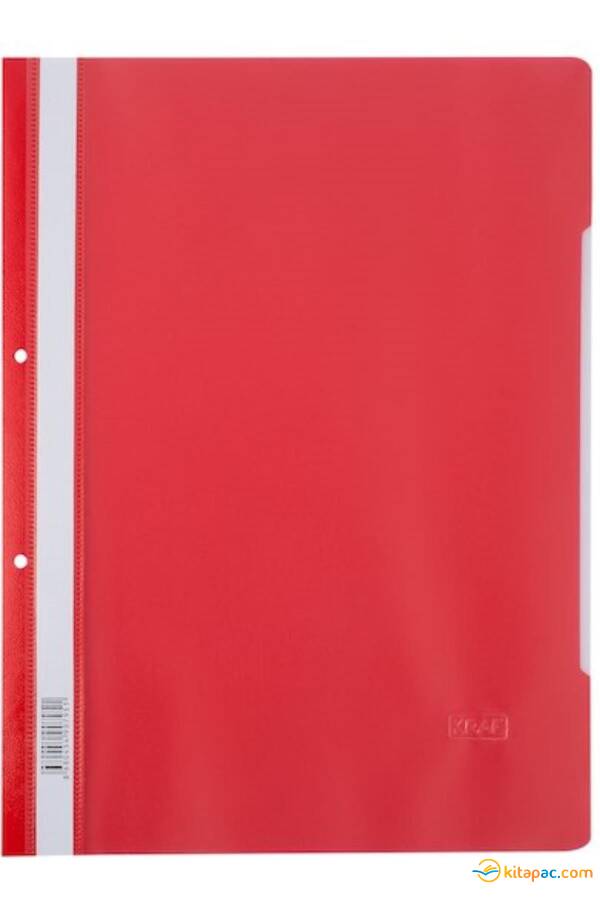 KRAF PLASTİK TELLİ DOSYA 1000 Kırmızı - 1