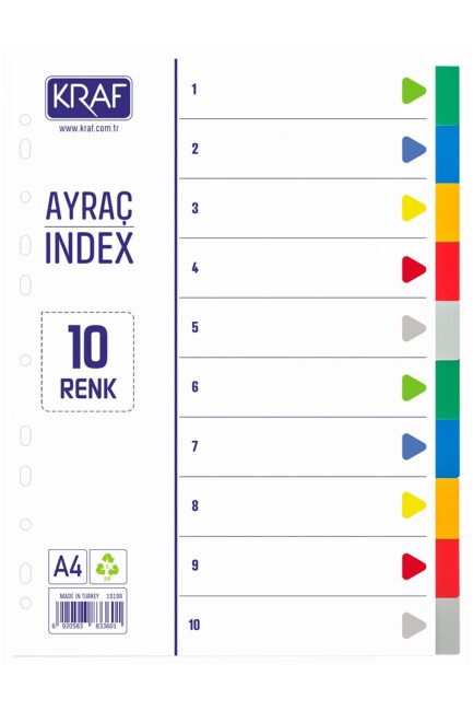 KRAF SEPARATÖR AYRAÇ İNDEX 1010R 10 RENK - KRAF