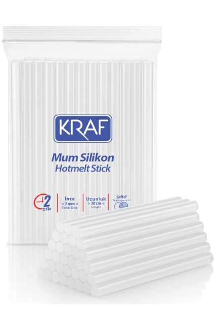 KRAF 1 KG İNCE SİLİKON ŞEFFAF 30CM - KRAF