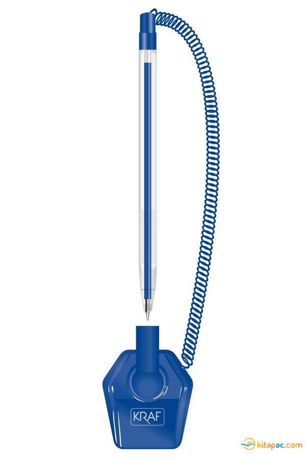 KRAF SPİRALLİ TÜKENMEZ KALEM 0.7 304G Mavi - 1