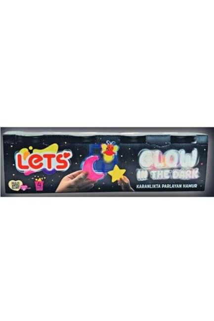 LET S OYUN HAMURU 4 RENK KARANLIKTA PARLAYAN 440 GR - LETS