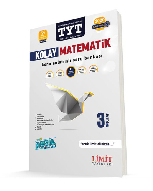 LİMİT TYT KOLAY MATEMATİK K.A.Soru Bankası 3.KİTAP - LİMİT YAYINLARI