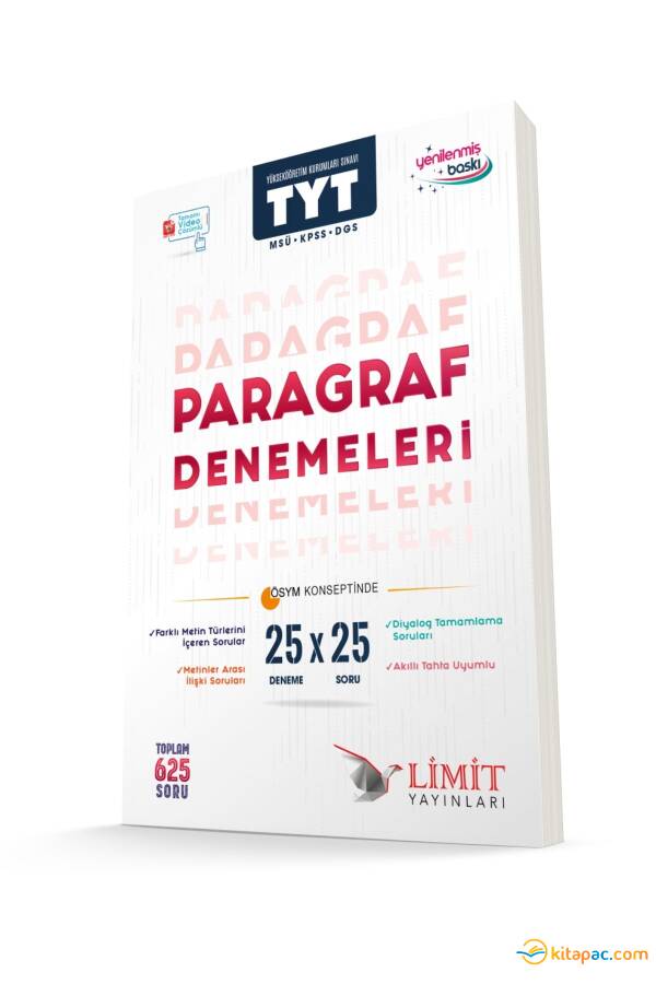 LİMİT TYT PARAGRAF 25x25 DENEMELERİ - 1