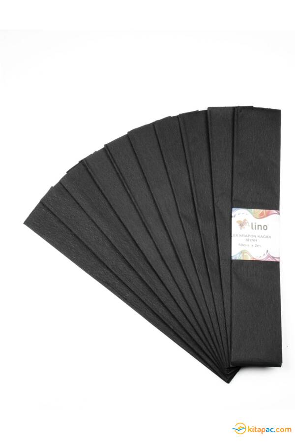 LİNO 10 ADET KRAPON KAĞIDI (50x200cm) - SİYAH - 1