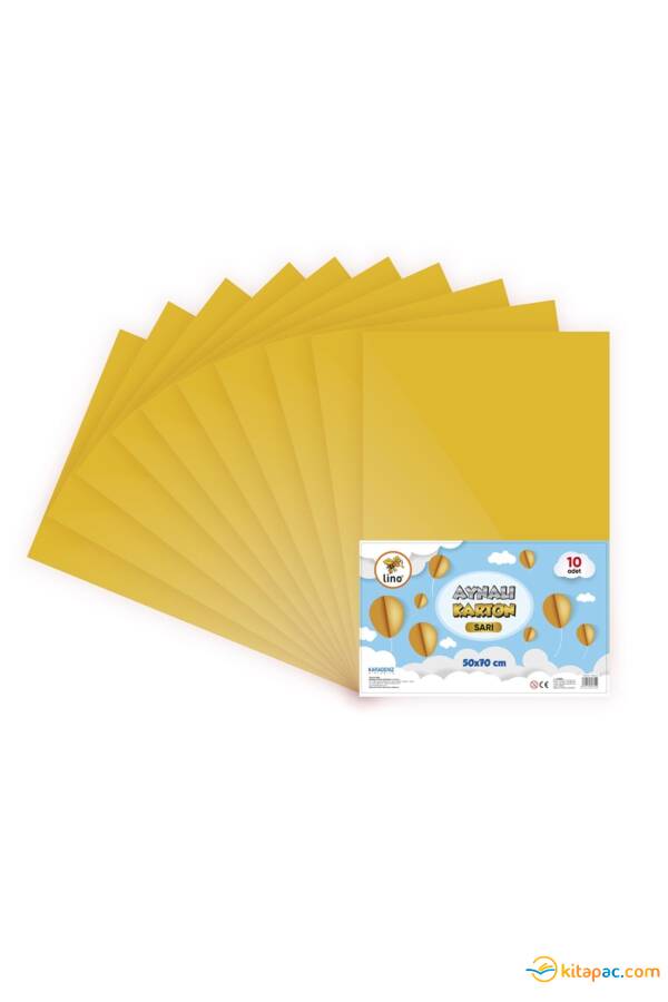 LİNO 50x70 METALİK AYNALI FON KARTONU - ALTIN - 1