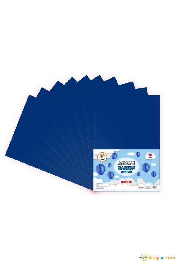 LİNO 50x70 METALİK AYNALI FON KARTONU - MAVİ - 1