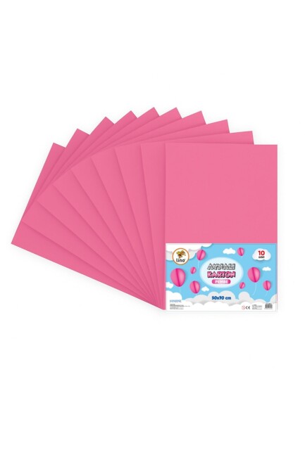 LİNO 50x70 METALİK AYNALI FON KARTONU - PEMBE - LİNO