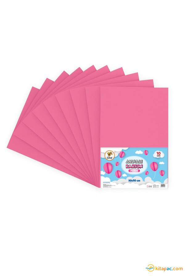 LİNO 50x70 METALİK AYNALI FON KARTONU - PEMBE - 1