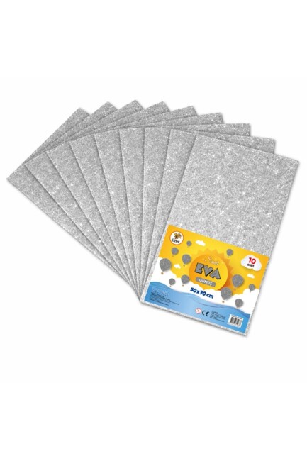LİNO 50X70 SİMLİ EVA 2MM 10 LU PAKET - GÜMÜŞ - LİNO