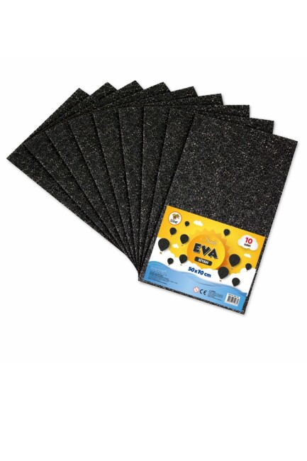 LİNO 50X70 SİMLİ EVA 2MM 10 LU PAKET - SİYAH - LİNO