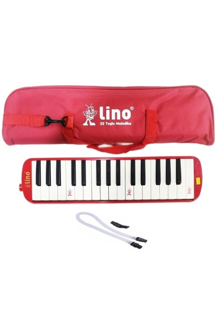 LİNO LN-32K Tuşlu MELODİKA BEZ ÇANTALI Kırmızı - LİNO