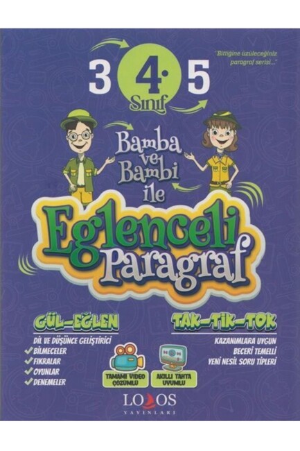 LODOS 4.Sınıf EĞLENCELİ PARAGRAF SORU BANKASI - LODOS YAYINLARI