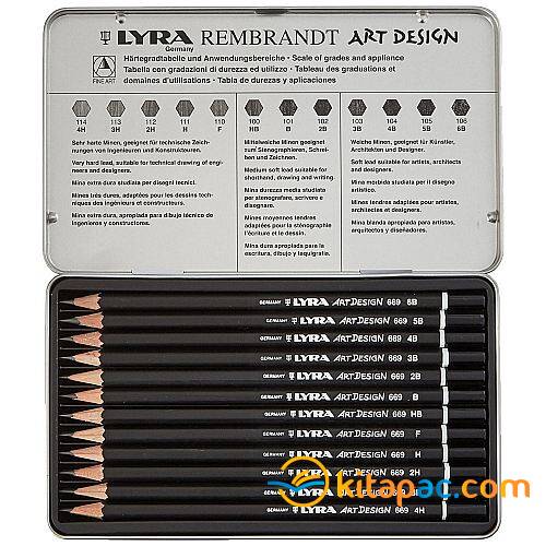 LYRA 12 li ART DESİGN METAL KUTU DERECELİ RESİM KALEMİ - 1